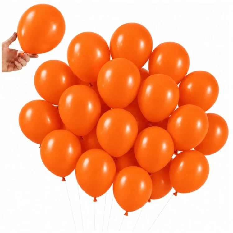 Balony POMARAŃCZOWE Matowe MINI MAŁE 13cm 50szt Urodziny ZESTAW DO GIRLANDY