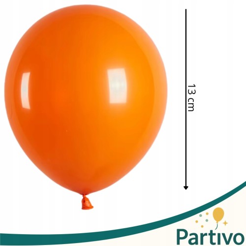 Balony POMARAŃCZOWE Matowe MINI MAŁE 13cm 50szt Urodziny ZESTAW DO GIRLANDY