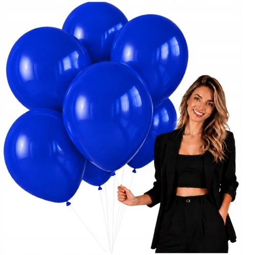 Balony GRANATOWE Matowe 45cm URODZINOWE Na Urodziny Duże Gigant 10 Szt XXL