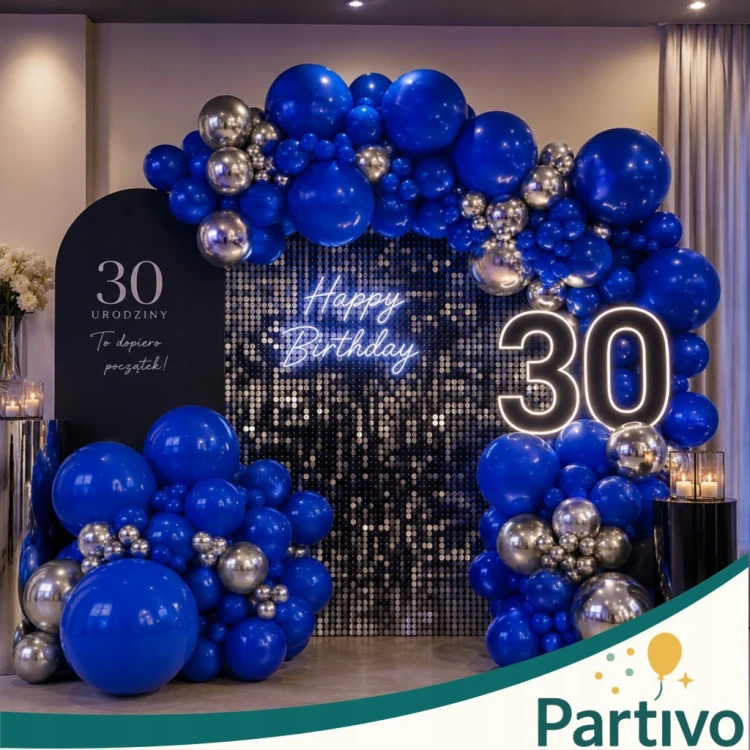 Balony GRANATOWE Matowe 45cm URODZINOWE Na Urodziny Duże Gigant 10 Szt XXL