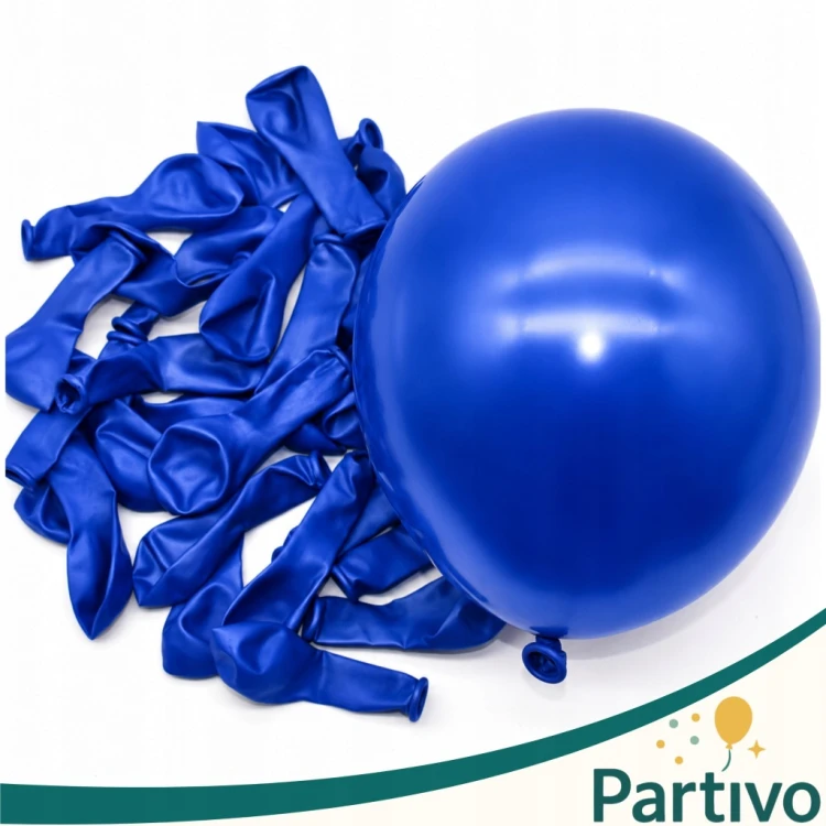 Balony Granatowe Matowe MINI MAŁE 13cm Navy Blue 50szt ZESTAW DO GIRLANDY