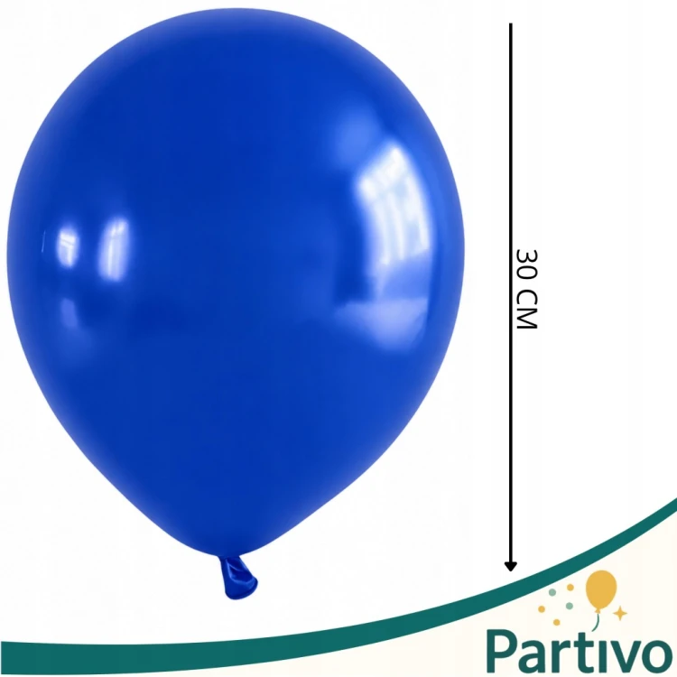 Balony Granatowe Ciemno Niebieskie Matowe Duże 30cm Ciemny Royal Blue 50szt