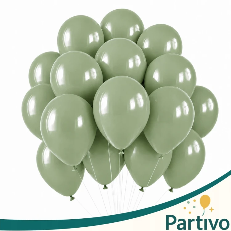 Balony EUKALIPTUS Matowe 45cm URODZINOWE Na Urodziny Duże Gigant 10 Szt XXL