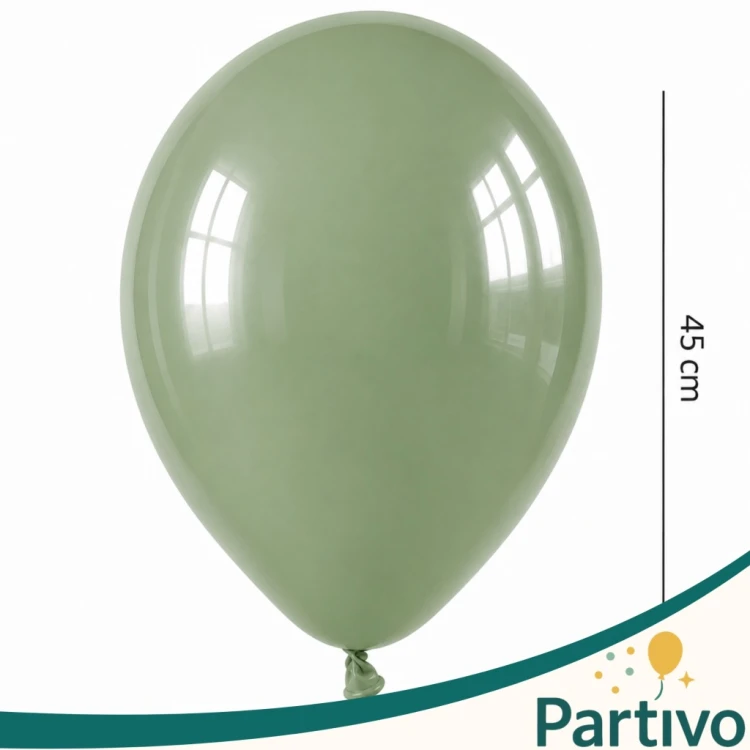 Balony EUKALIPTUS Matowe 45cm URODZINOWE Na Urodziny Duże Gigant 10 Szt XXL