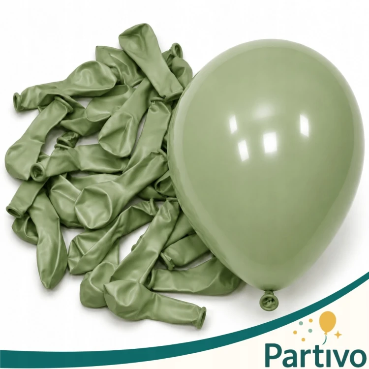 Balony EUKALIPTUS Matowe 45cm URODZINOWE Na Urodziny Duże Gigant 10 Szt XXL