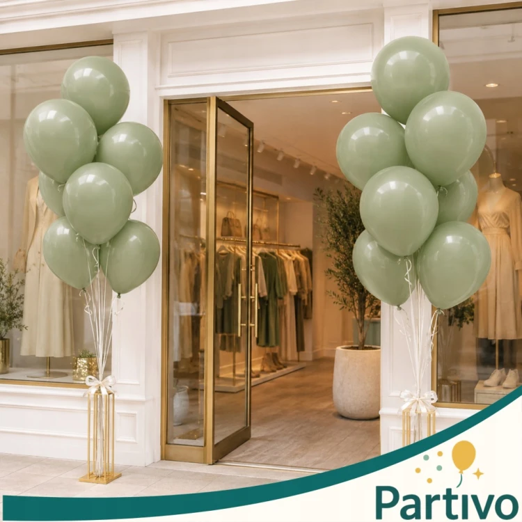 Balony EUKALIPTUS Matowe 45cm URODZINOWE Na Urodziny Duże Gigant 10 Szt XXL