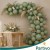 Balony Eukaliptus Matowe Zielone Duże 30cm Chrzest Boho Ślub Wesele 50szt