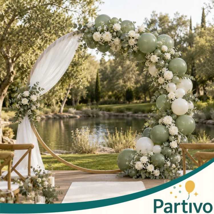 Balony Eukaliptus Matowe Zielone Duże 30cm Chrzest Boho Ślub Wesele 50szt