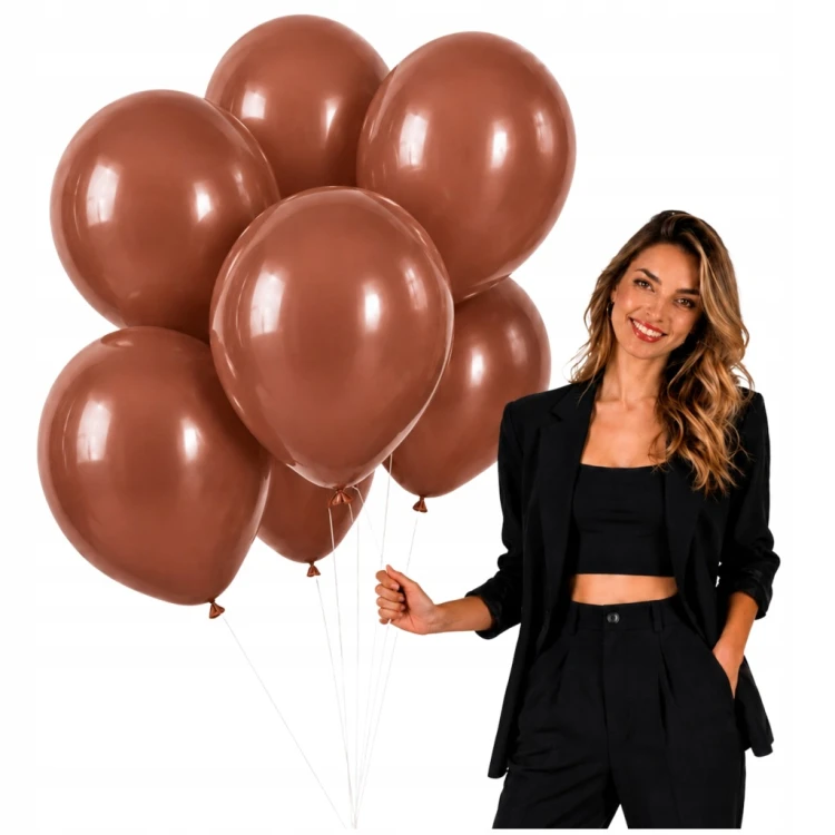 Balony KAWOWE Matowe 45cm URODZINOWE Na Urodziny Duże Gigant 10 Sztuk XXL