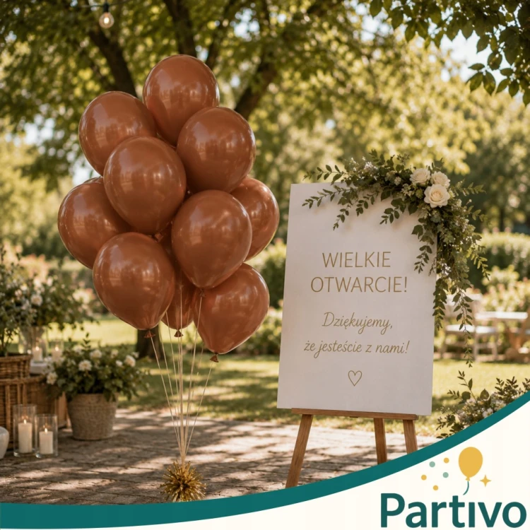 Balony KAWOWE Matowe 45cm URODZINOWE Na Urodziny Duże Gigant 10 Sztuk XXL
