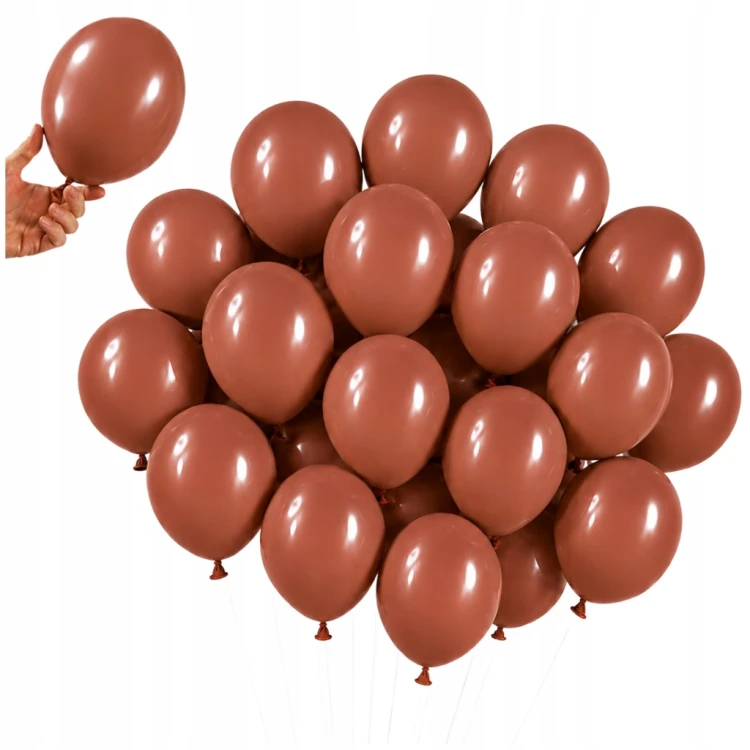 Balony Kawowe Matowe MINI MAŁE 13cm WESELE Urodzinowe 50szt DO GIRLANDY