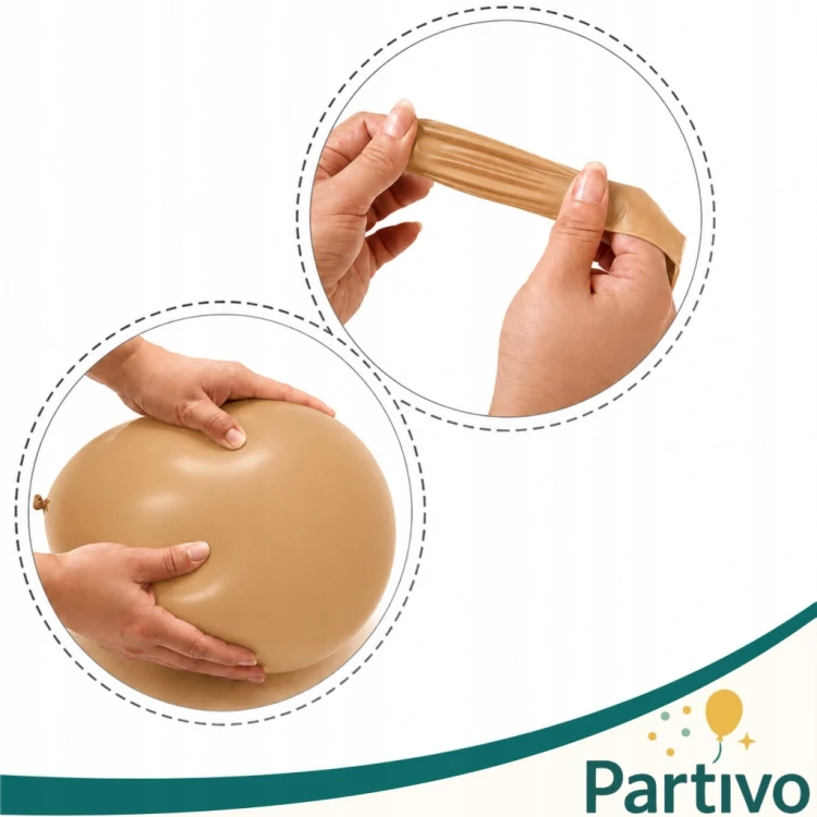 Balony CAMEL Matowe MINI MAŁE 13cm WESELE Urodzinowe 50szt DO GIRLANDY