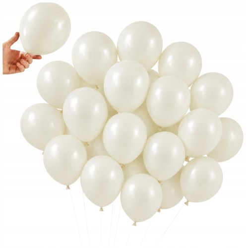 Balony KREMOWE Matowe MINI MAŁE 13cm IVORY Urodzinowe 50szt DO GIRLANDY