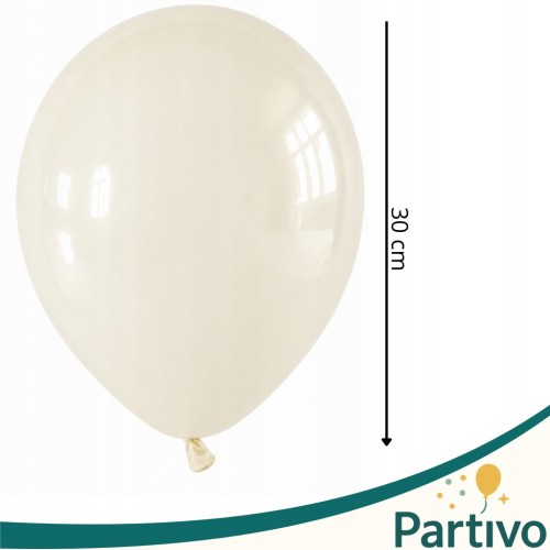 Balony Kremowe Ivory Pastelowe PROFESJONALNE 30cm KOŚĆ SŁONIOWA 50szt