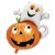 Balon Foliowy Duch z Dynią Duży Halloween Dynia Pomarańczowa Duszek 60 CM