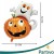Balon Foliowy Duch z Dynią Duży Halloween Dynia Pomarańczowa Duszek 60 CM