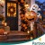 Balon Foliowy Duch z Dynią Duży Halloween Dynia Pomarańczowa Duszek 60 CM
