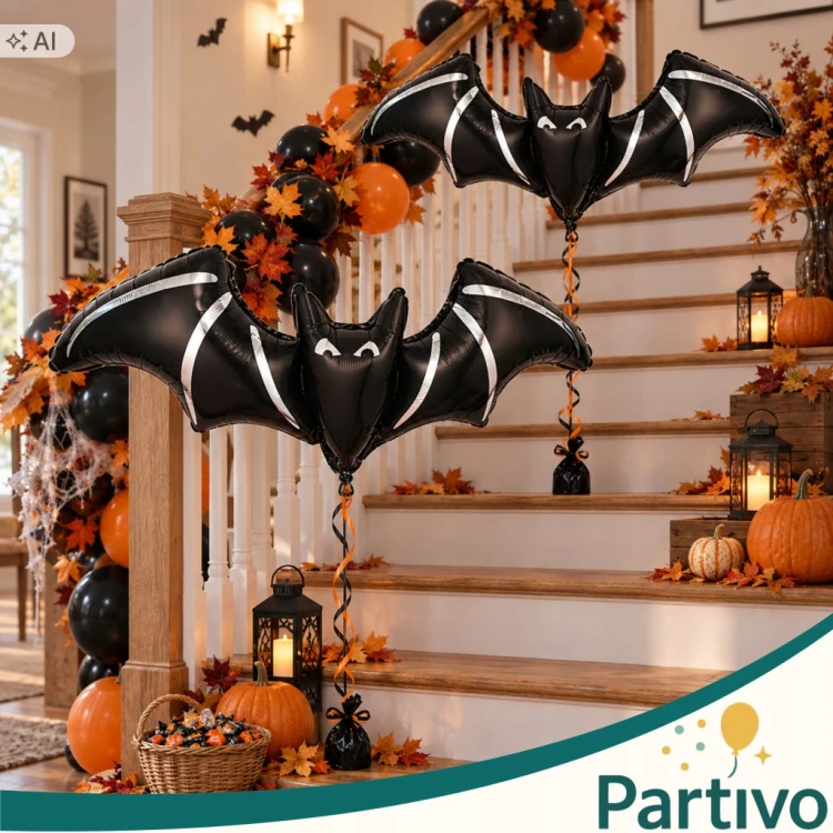 Balon Foliowy NIETOPERZ Duży Na Halloween OGROMNY Dekoracja 105 x 50 CM