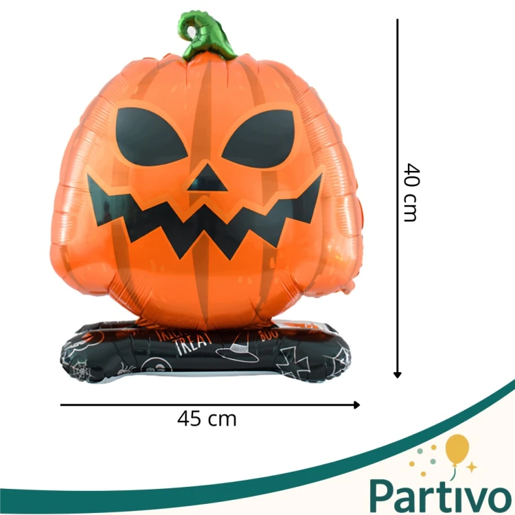 Balon Foliowy DYNIA Stojąca Pomarańczowa Duża Na Halloween Dekoracja 45 CM