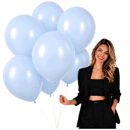 BALONY PASTELOWE NIEBIESKIE ZESTAW BALONÓW NA URODZINY 45cm BŁĘKITNE 10 SZT