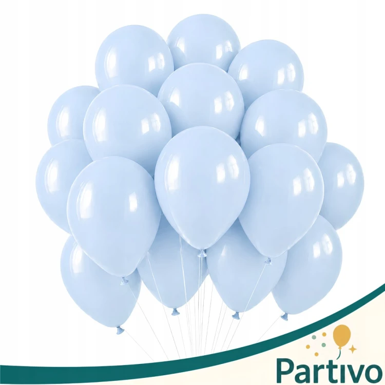 BALONY PASTELOWE NIEBIESKIE ZESTAW BALONÓW NA URODZINY 45cm BŁĘKITNE 10 SZT