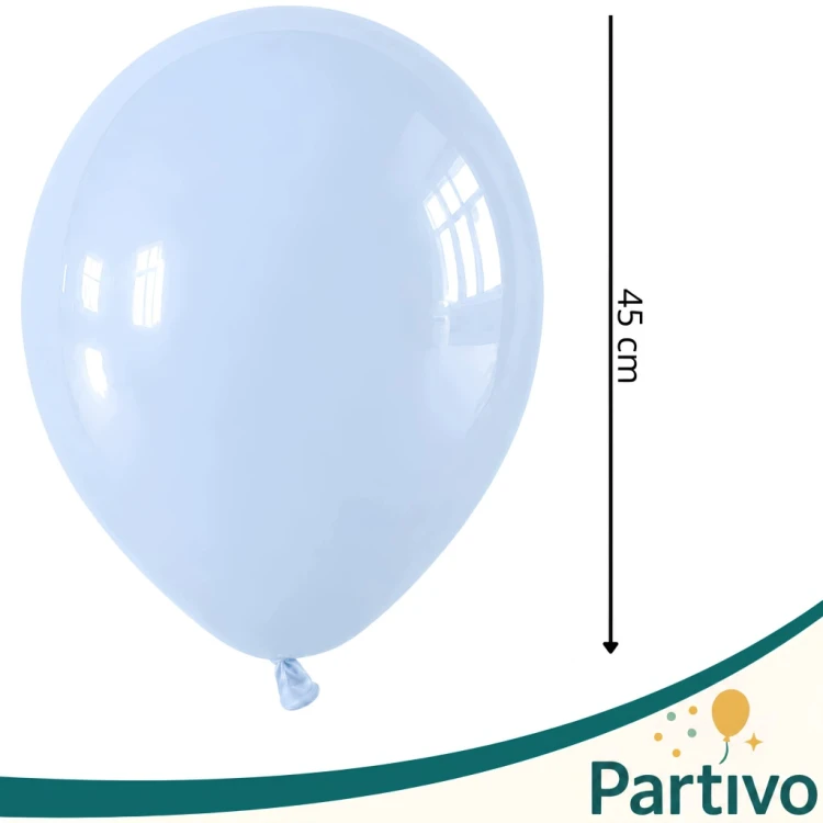 BALONY PASTELOWE NIEBIESKIE ZESTAW BALONÓW NA URODZINY 45cm BŁĘKITNE 10 SZT
