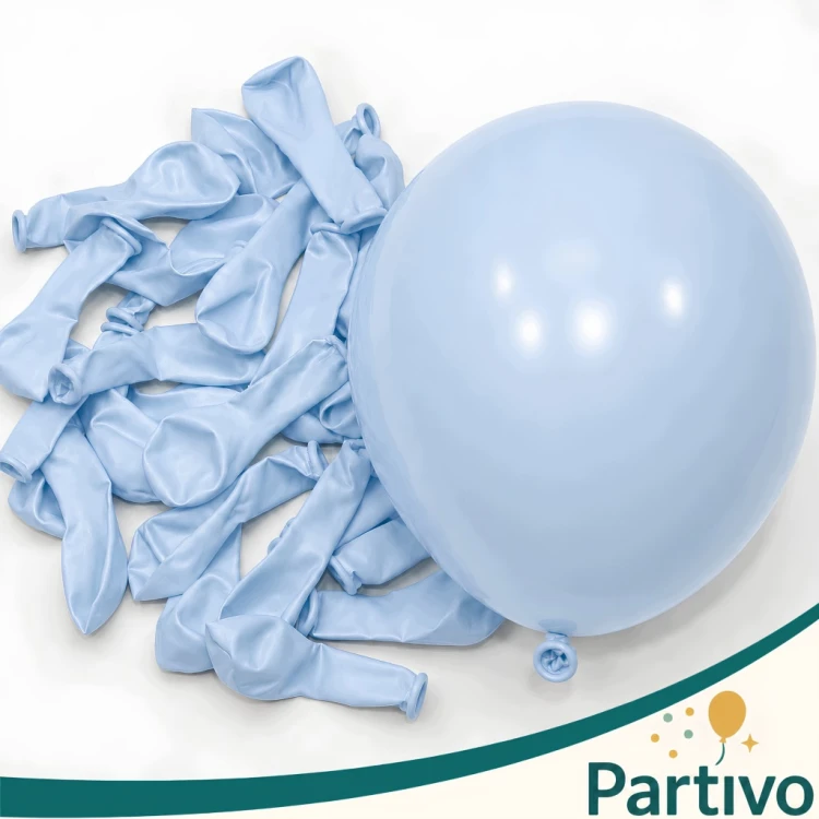 BALONY PASTELOWE NIEBIESKIE ZESTAW BALONÓW NA URODZINY 45cm BŁĘKITNE 10 SZT