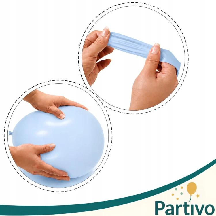 BALONY PASTELOWE NIEBIESKIE ZESTAW BALONÓW NA URODZINY 45cm BŁĘKITNE 10 SZT