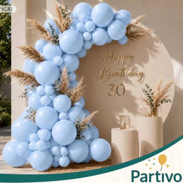 BALONY PASTELOWE NIEBIESKIE ZESTAW BALONÓW NA URODZINY 45cm BŁĘKITNE 10 SZT