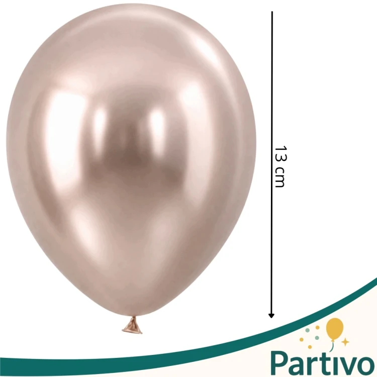 Balony SZAMPAŃSKIE ZŁOTO Chromowane MINI MAŁE 13cm 50szt ZESTAW DO GIRLANDY