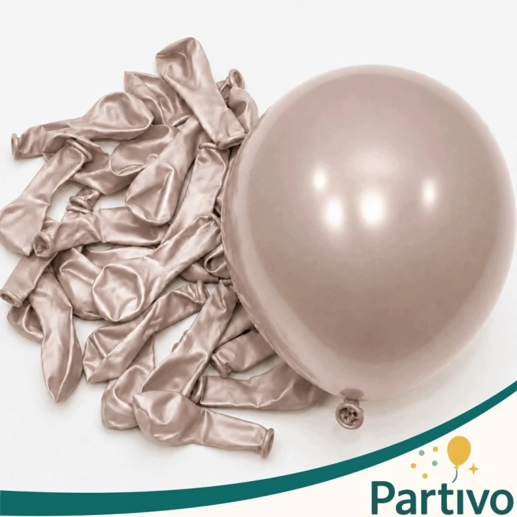 Balony SZAMPAŃSKIE ZŁOTO Chromowane MINI MAŁE 13cm 50szt ZESTAW DO GIRLANDY
