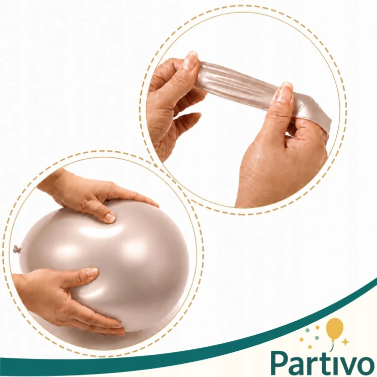 Balony SZAMPAŃSKIE ZŁOTO Chromowane MINI MAŁE 13cm 50szt ZESTAW DO GIRLANDY