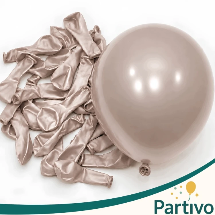 Balony Szampańskie Złoto CHROMOWANE 45cm URODZINOWE Duże Gigant 10 Sztuk