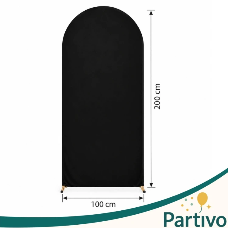 Pokrowiec CZARNY Materiał Ścianka Tło Stelaż DO ZDJĘĆ Sylwester 200 x 100CM