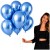 Balony Niebieskie CHROMOWANE 45cm URODZINOWE Na Urodziny Duże Gigant 10 szt