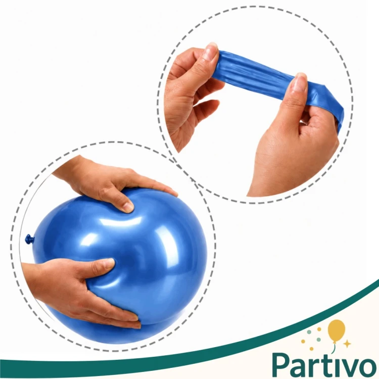 Balony Niebieskie CHROMOWANE 45cm URODZINOWE Na Urodziny Duże Gigant 10 szt
