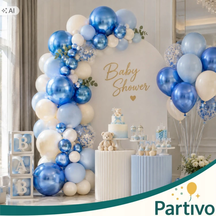 Balony NIEBIESKIE Chromowane MINI MAŁE 13 cm 50 szt ZESTAW DO GIRLANDY