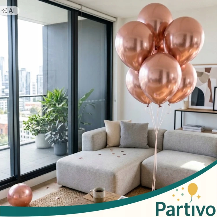 Balony Różowe ZŁOTO CHROM 45cm ŚLUB I WESELE Na Urodziny Duże Gigant 10 Szt
