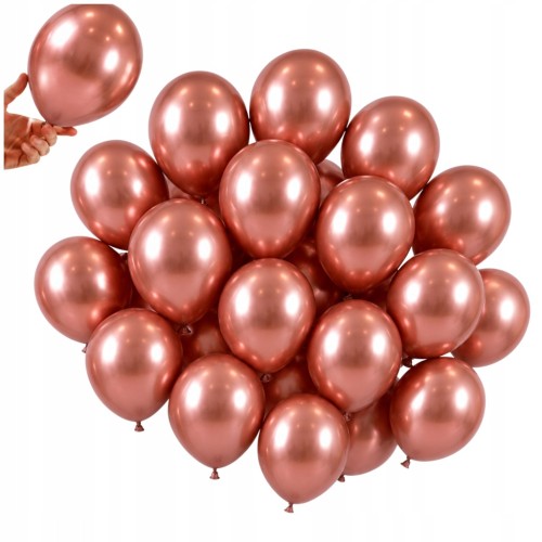 BALONY Różowe Złoto MINI MAŁE 13cm WESELE Rose Gold 50sz Zestaw do GIRLANDY