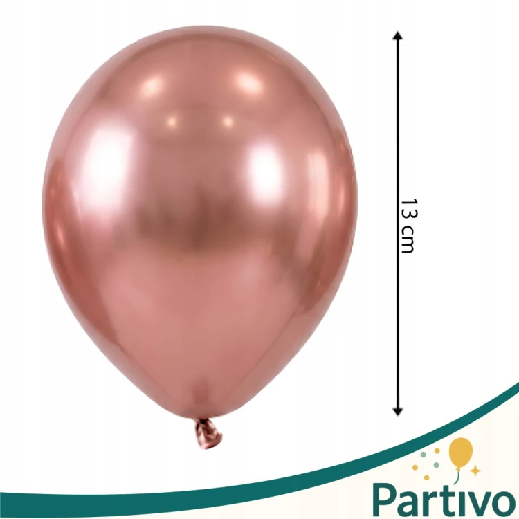 BALONY Różowe Złoto MINI MAŁE 13cm WESELE Rose Gold 50sz Zestaw do GIRLANDY