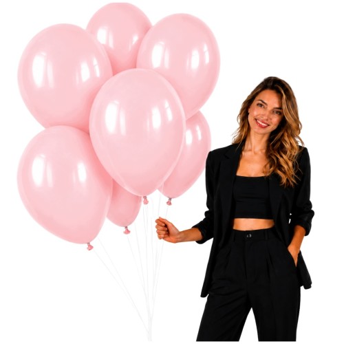 Balony RÓŻOWE Matowe 45cm URODZINOWE Na Urodziny Duże Gigant 10Szt XL
