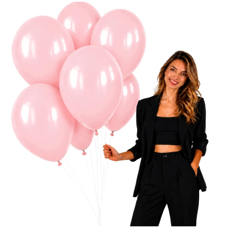 Balony RÓŻOWE Matowe 45cm URODZINOWE Na Urodziny Duże Gigant 10Szt XL