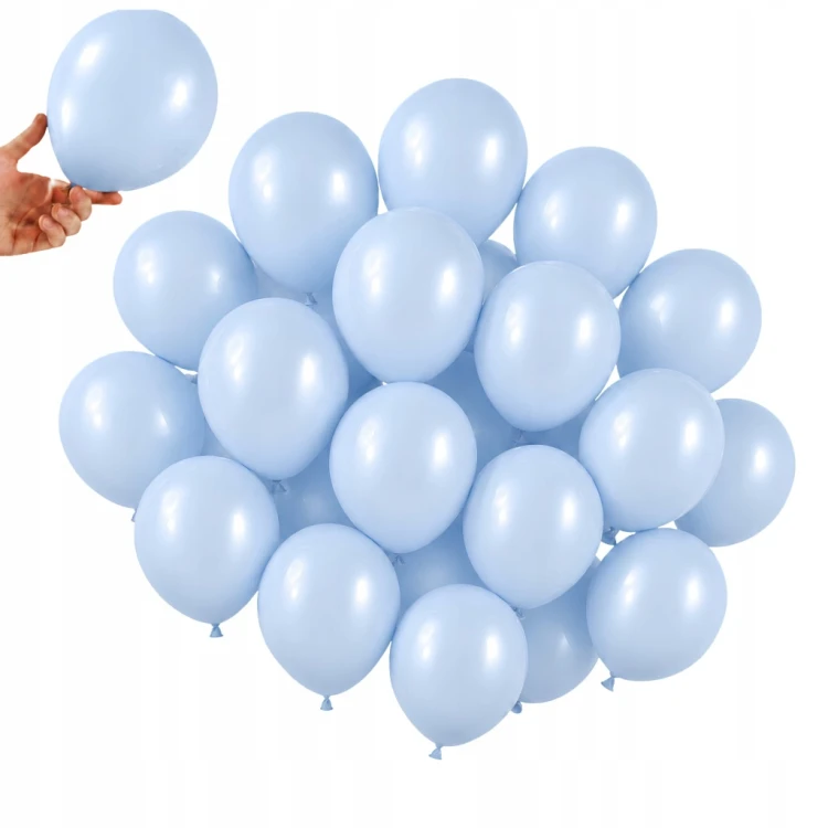 Balony NIEBIESKIE Matowe MINI MAŁE 13cm 50szt Urodziny ZESTAW DO GIRLANDY